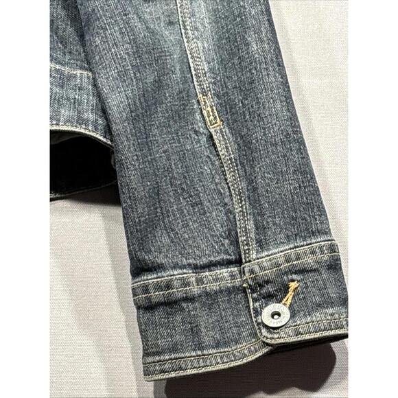 Woman’s Size Medium Harley Davidson Jean Jacket, Chicos Platinum Tag. With Flair - Picture 12 of 14